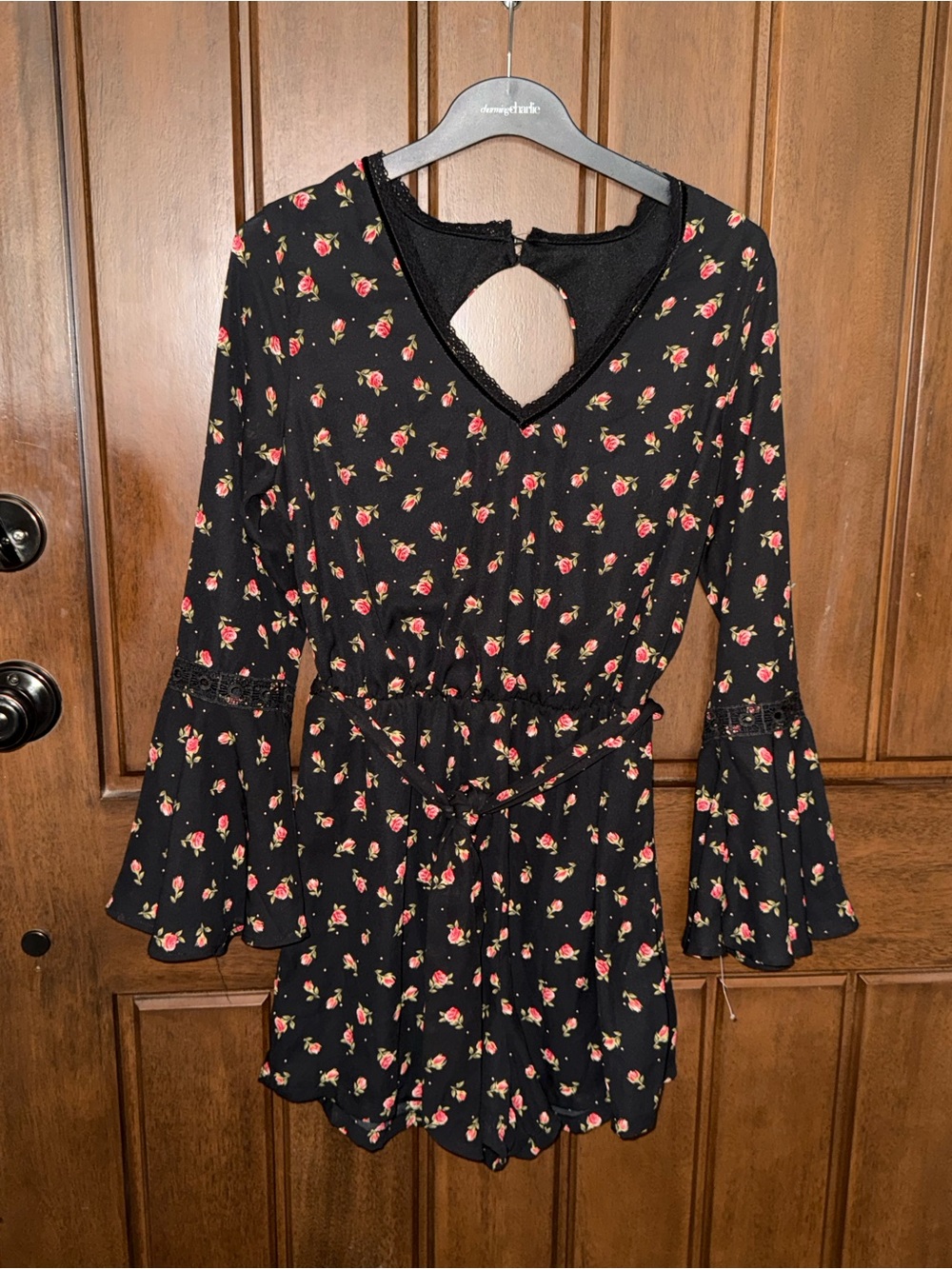 Disney Princess Medium Floral Romper with Bell Sleeves